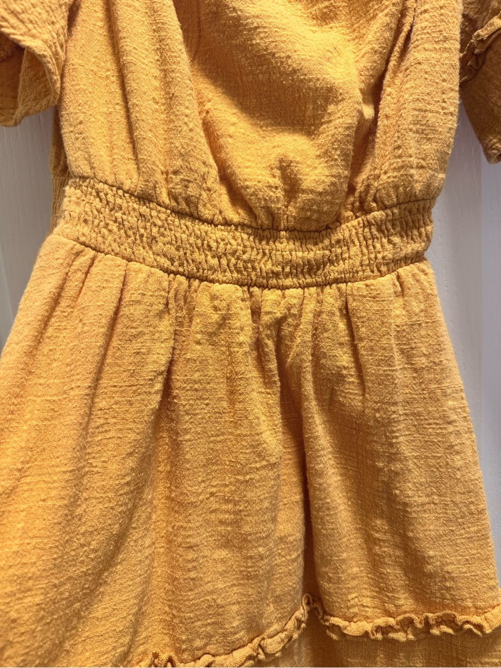 Golden Yellow Ruffle Dress - Picture 3 of 6